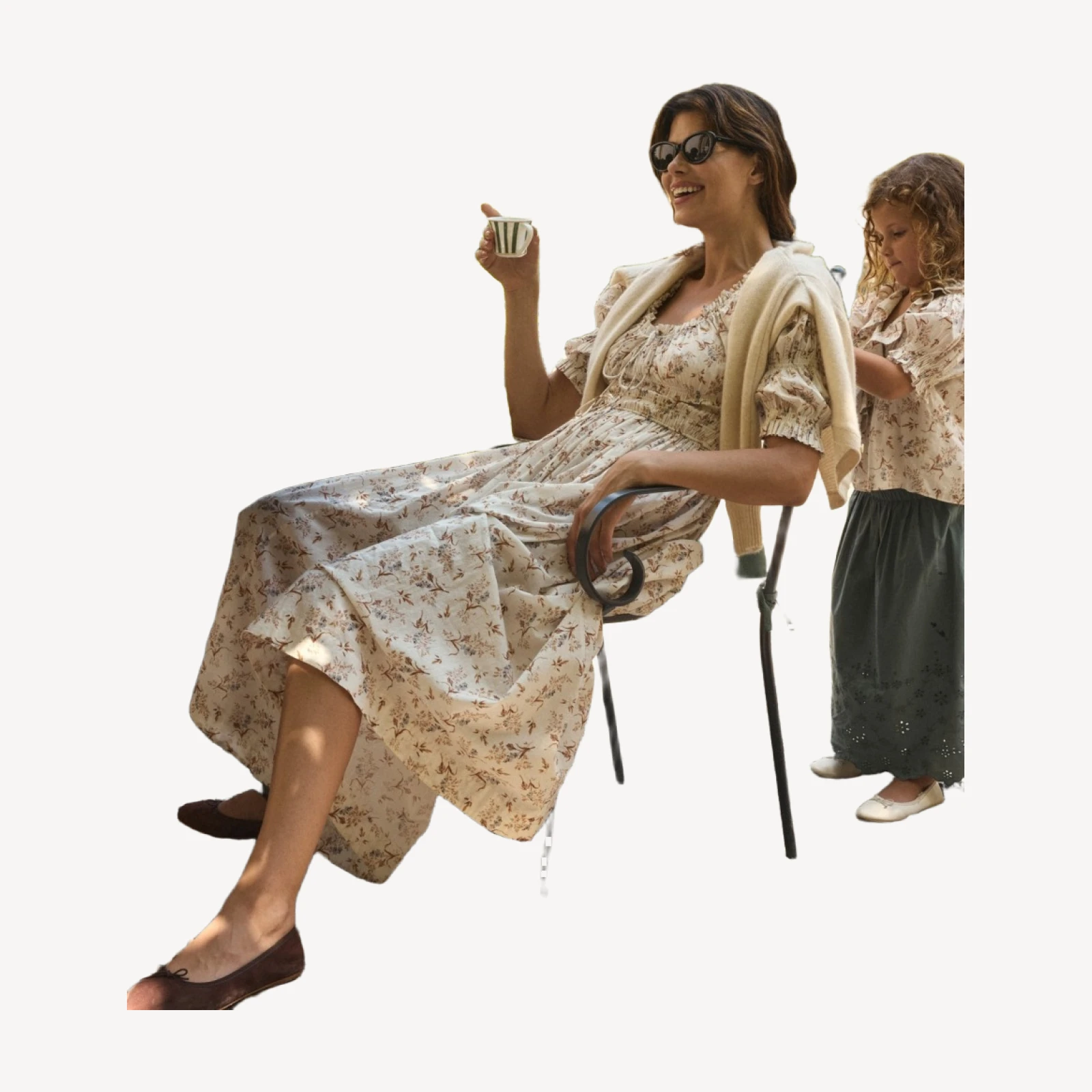 ISCHIA DRESS -- CRÈME WINDSWEPT MEADOW