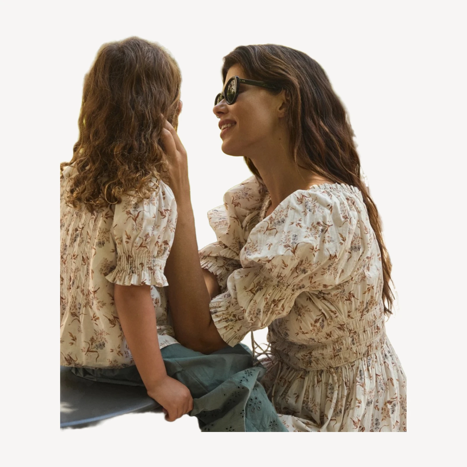 ISCHIA DRESS -- CRÈME WINDSWEPT MEADOW