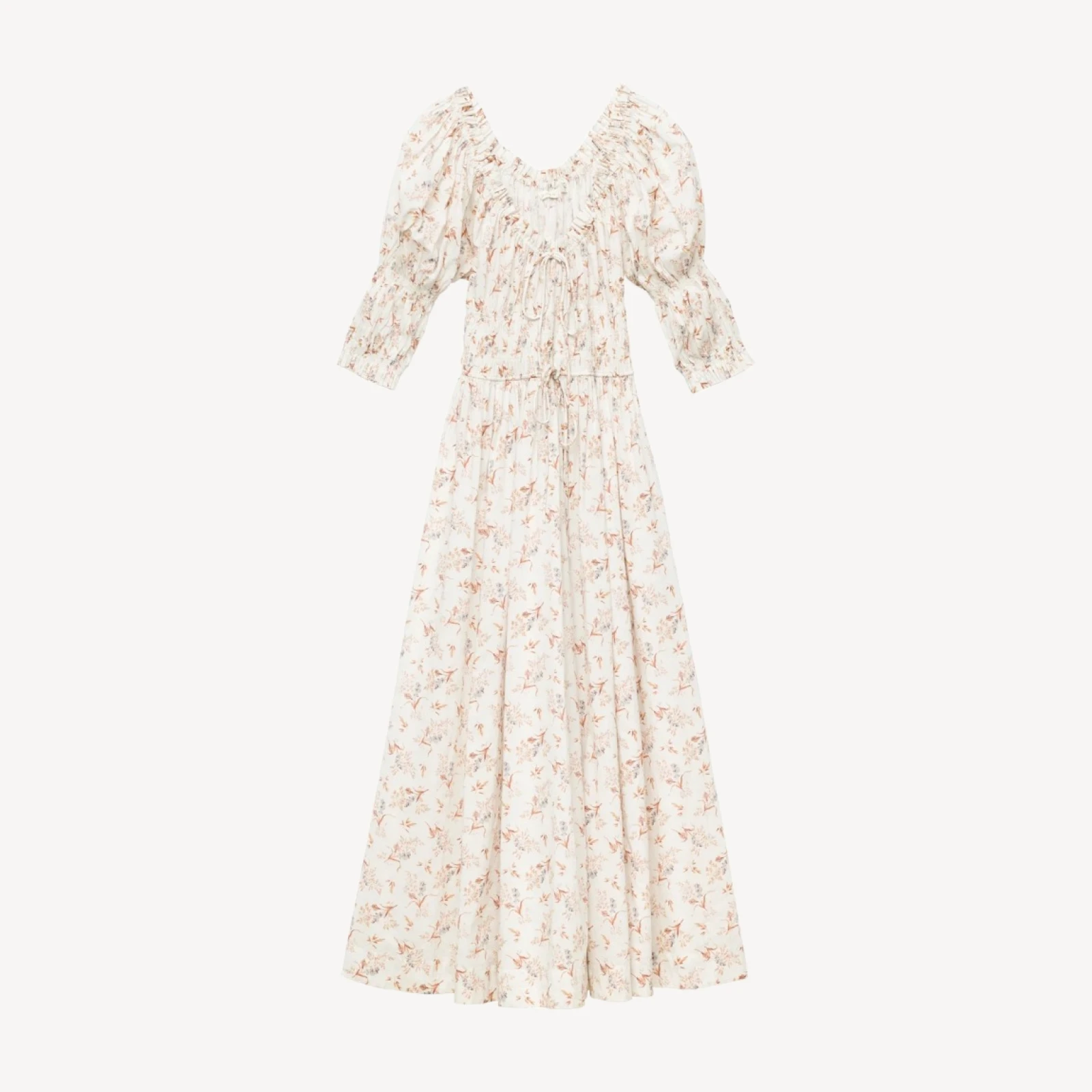 ISCHIA DRESS -- CRÈME WINDSWEPT MEADOW