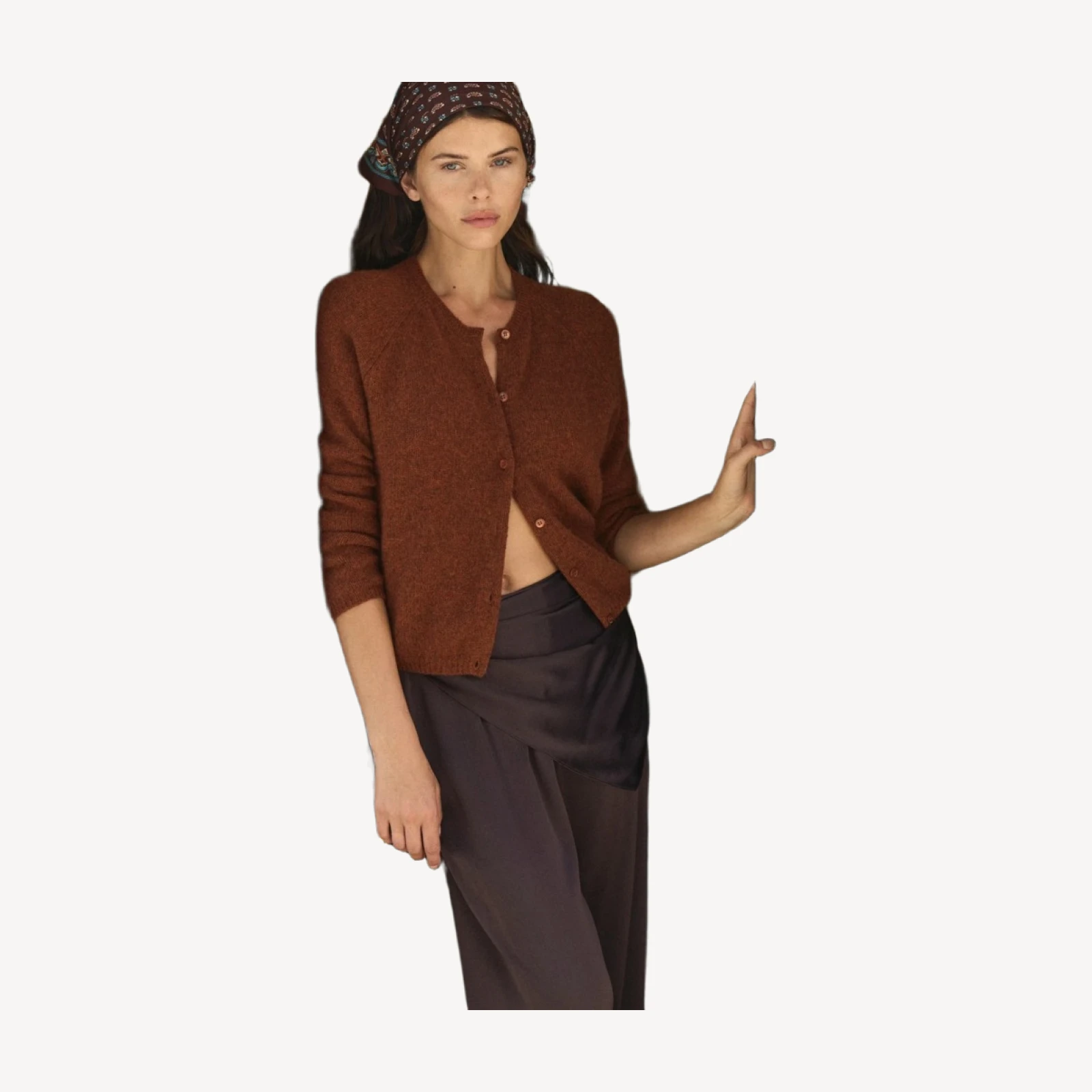 LAVONA SCARF PANT -- EQUESTRIAN BROWN