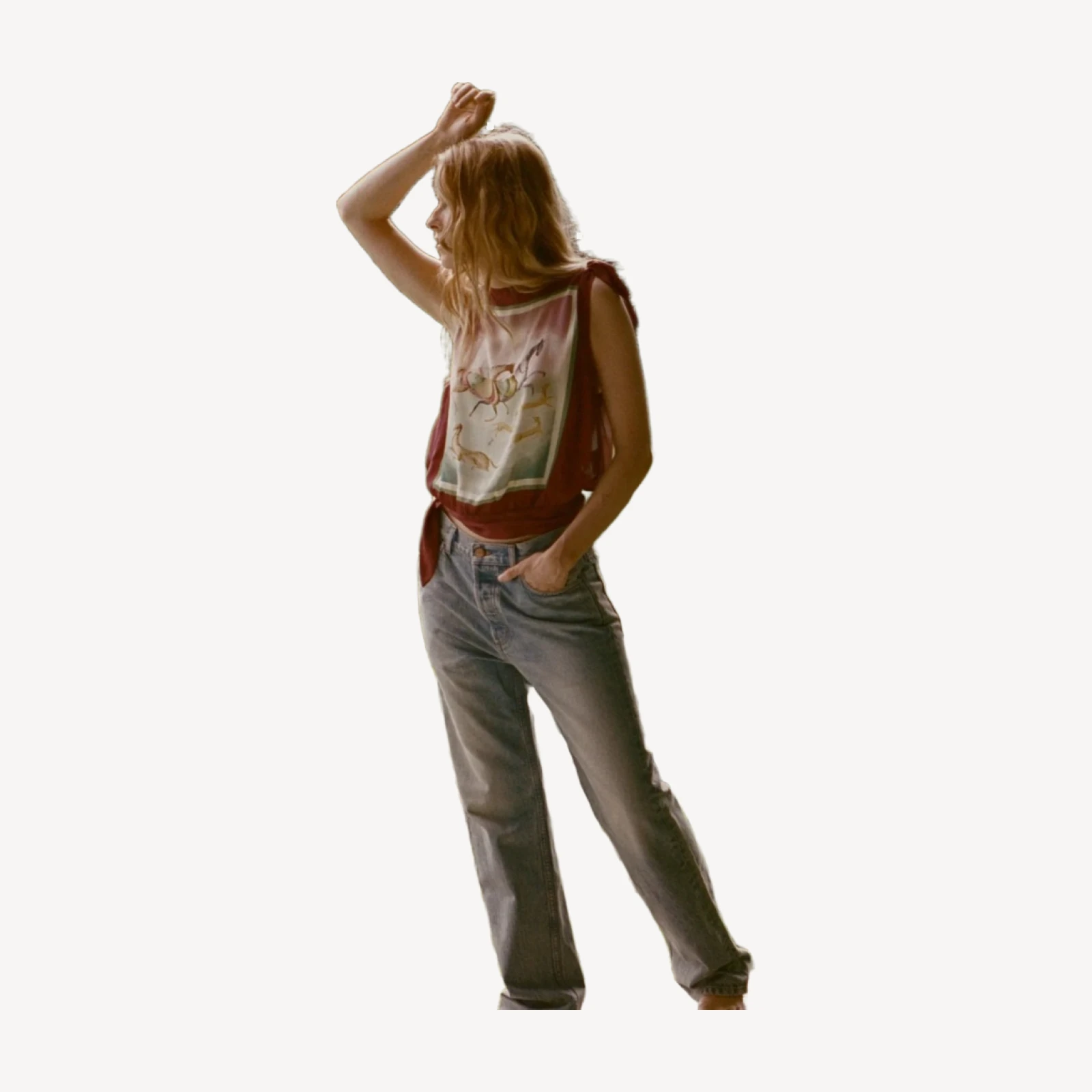 ALIETTE TOP -- GALLOPS FOULARD