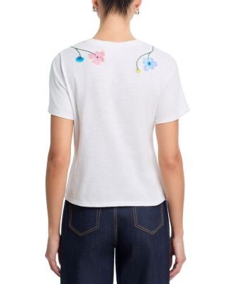 Cinq a Sept Floral Vine Shrunken Tee