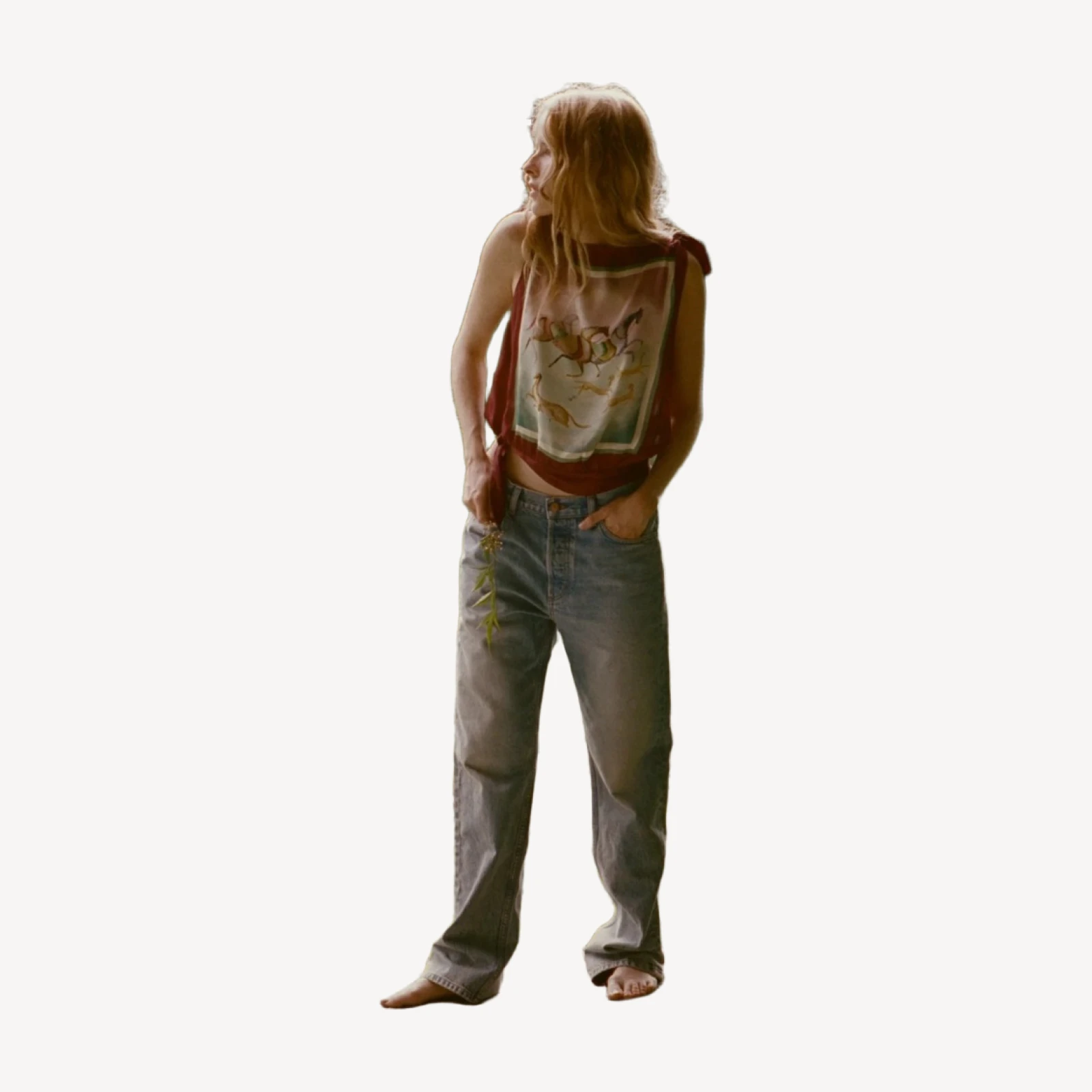 ALIETTE TOP -- GALLOPS FOULARD