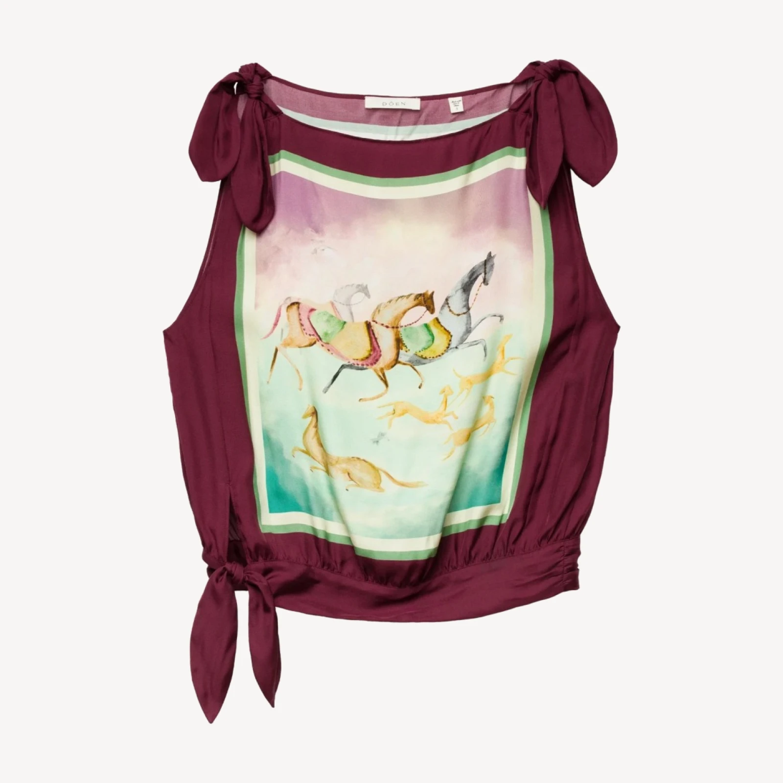 ALIETTE TOP -- GALLOPS FOULARD