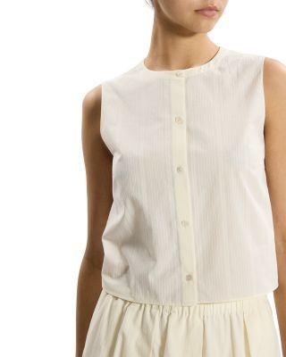 Theory Button Front Corded Top