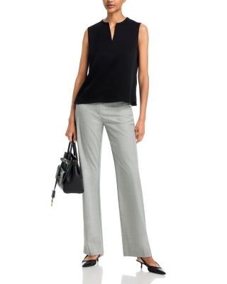 Theory Notch Neck Sleeveless Satin Top