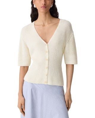 Theory Shaped Short Sleeve Cardigan