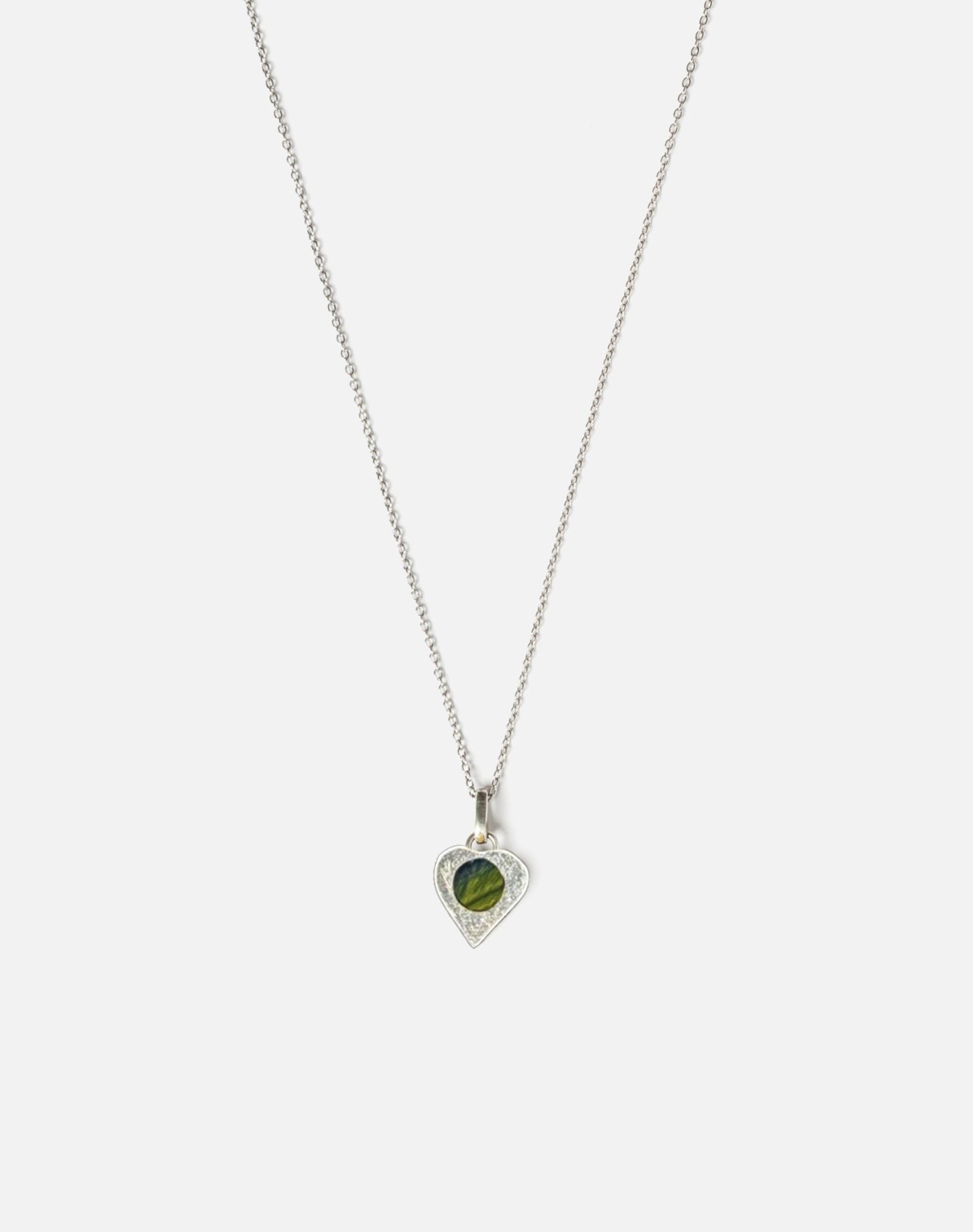 RE/DONE Vintage | 70s Heart Pendant with Stone Inlay Necklace