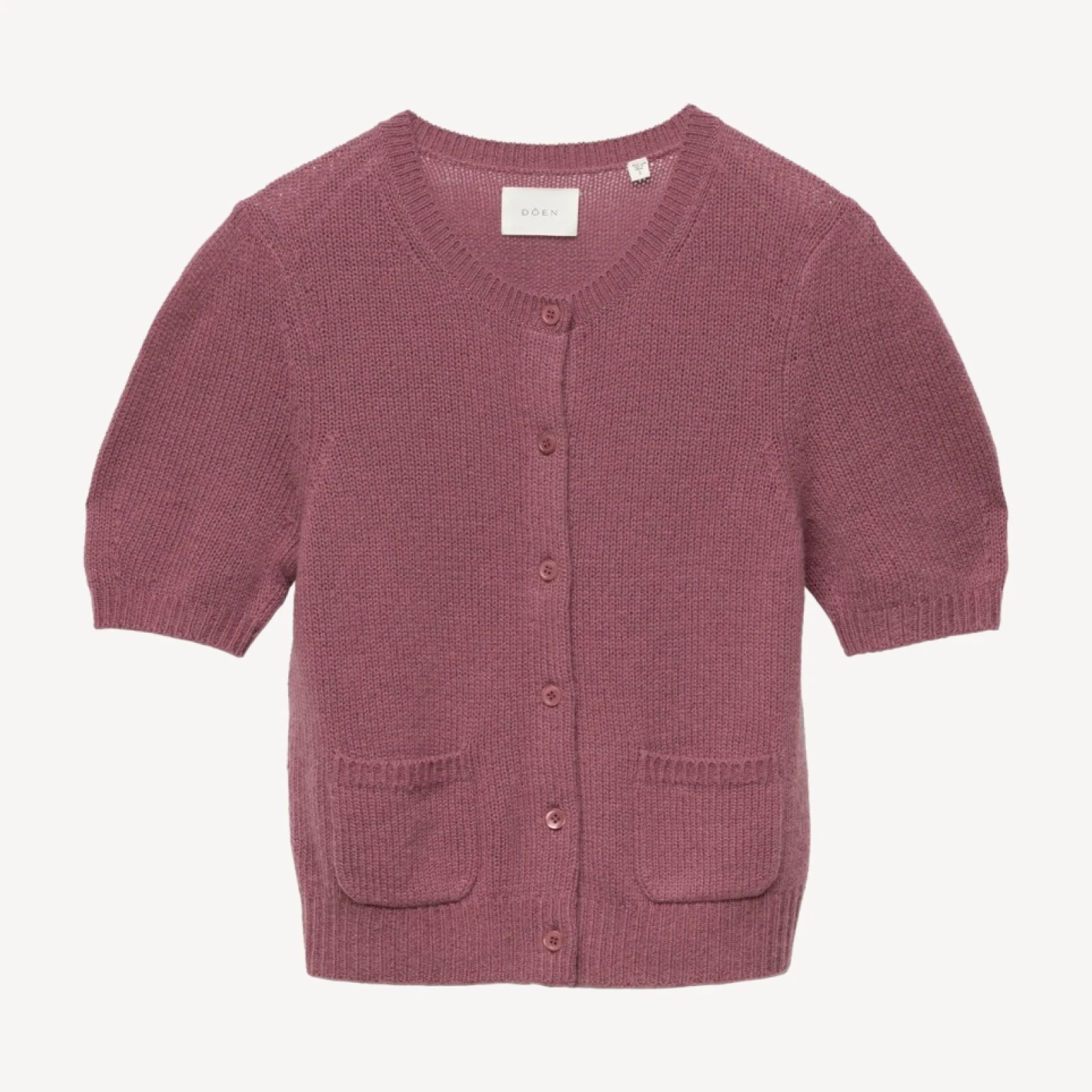 ALESIA CASHMERE CARDIGAN -- ROSE MAUVE