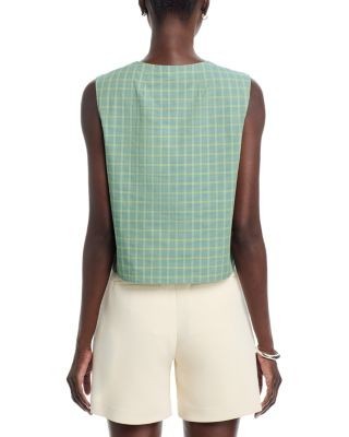 Theory Sleeveless Button Up Top