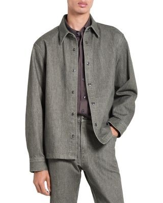 Theory Relaxed Fit Denim Overshirt in Tinted Denim