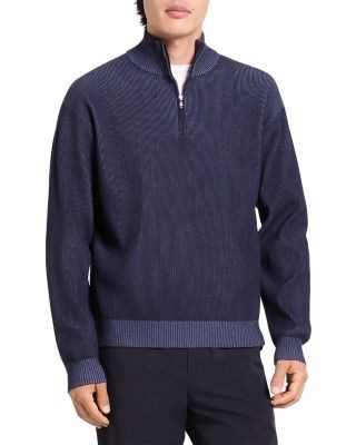 Theory Mock Neck Quarter Zip Sweater