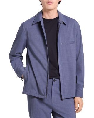 Theory Motion Dusk Blue Pocket Overshirt