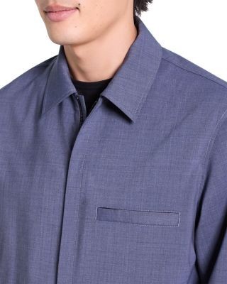 Theory Motion Dusk Blue Pocket Overshirt