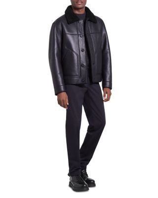 Theory Sleek Merino Shearling Button Jacket