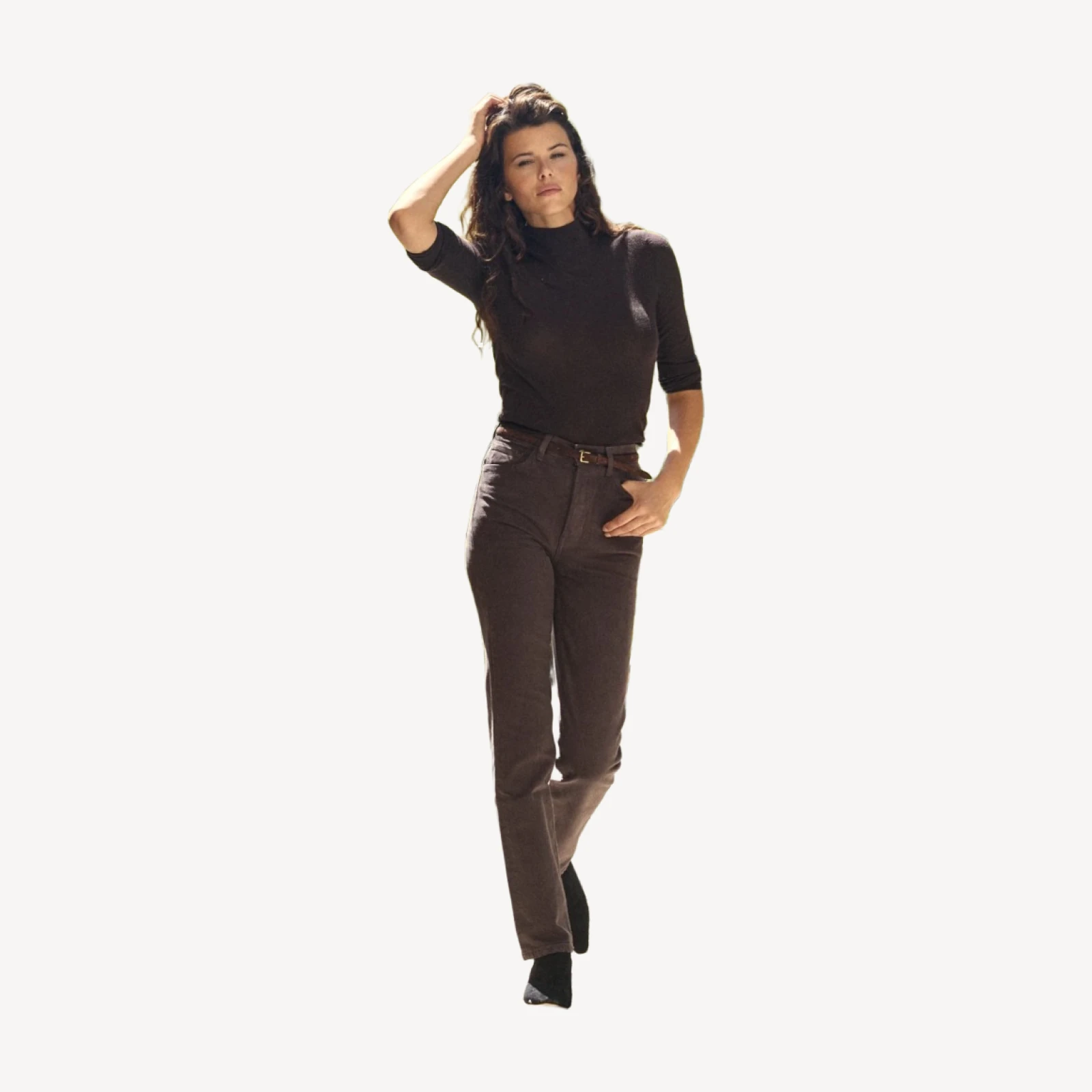 NERONI TURTLENECK -- EQUESTRIAN BROWN