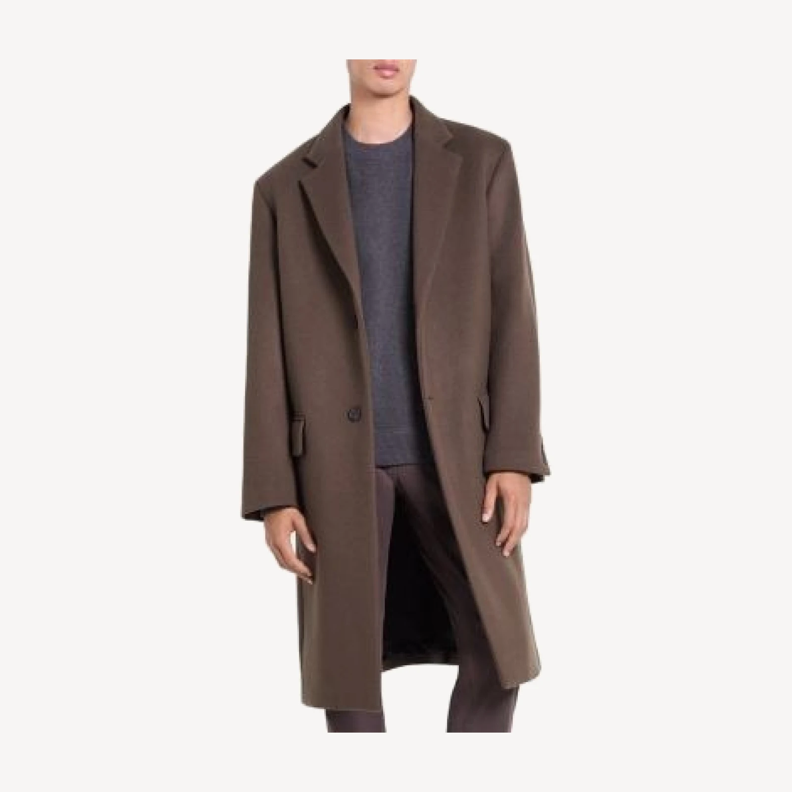 Theory Plush Melton Wool Blend Tailored Coat