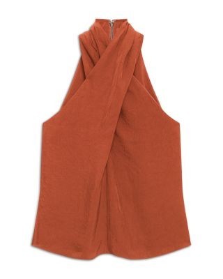 Theory Crossover Neck Sleeveless Top