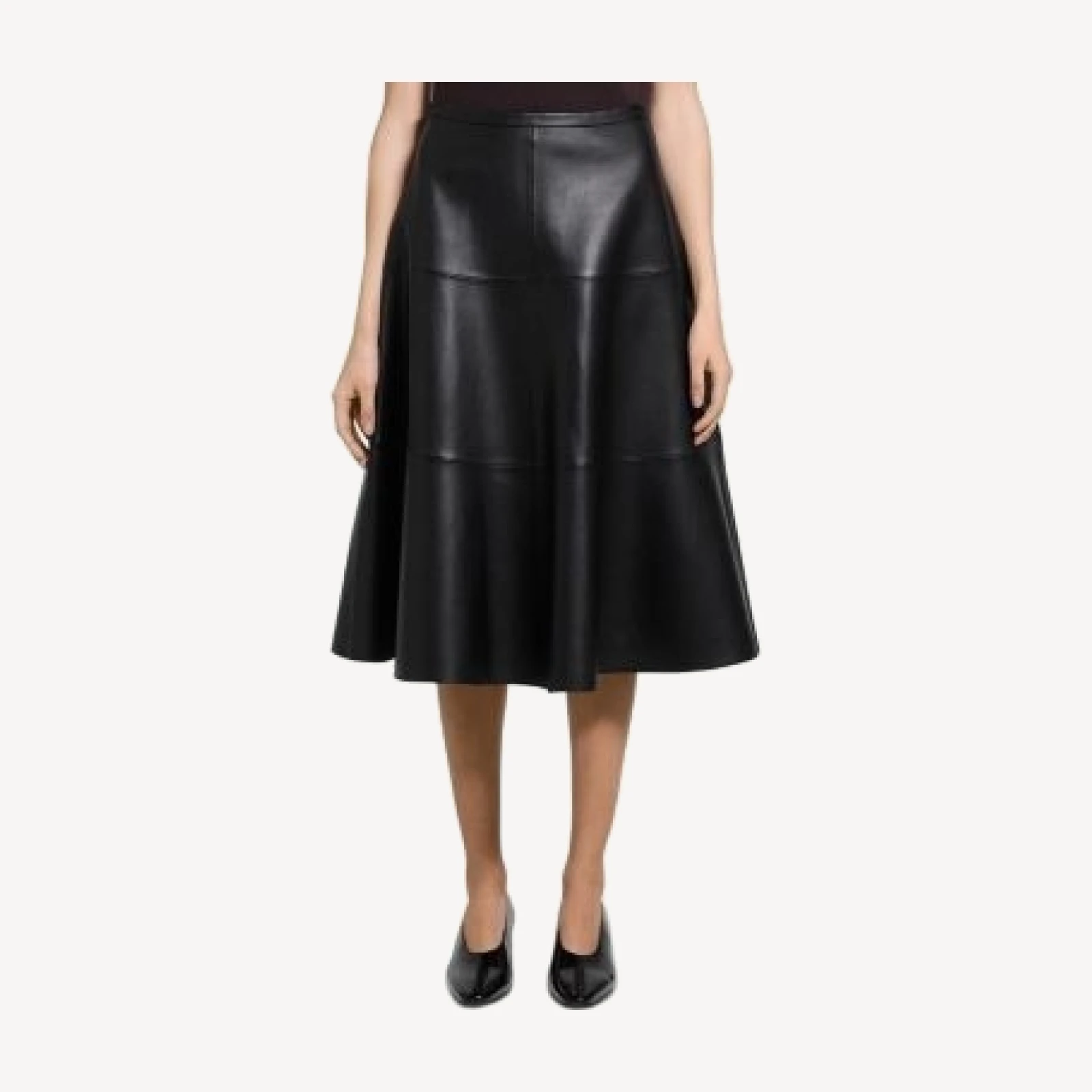 Theory Leather Circle Skirt