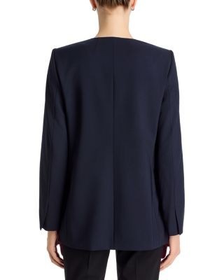 Theory Collarless Wool Stretch Jacket