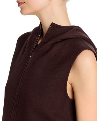 Theory Wool Blend High Collar Zipper Vest