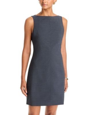 Theory Sleeveless Wool Stretch Mini Dress