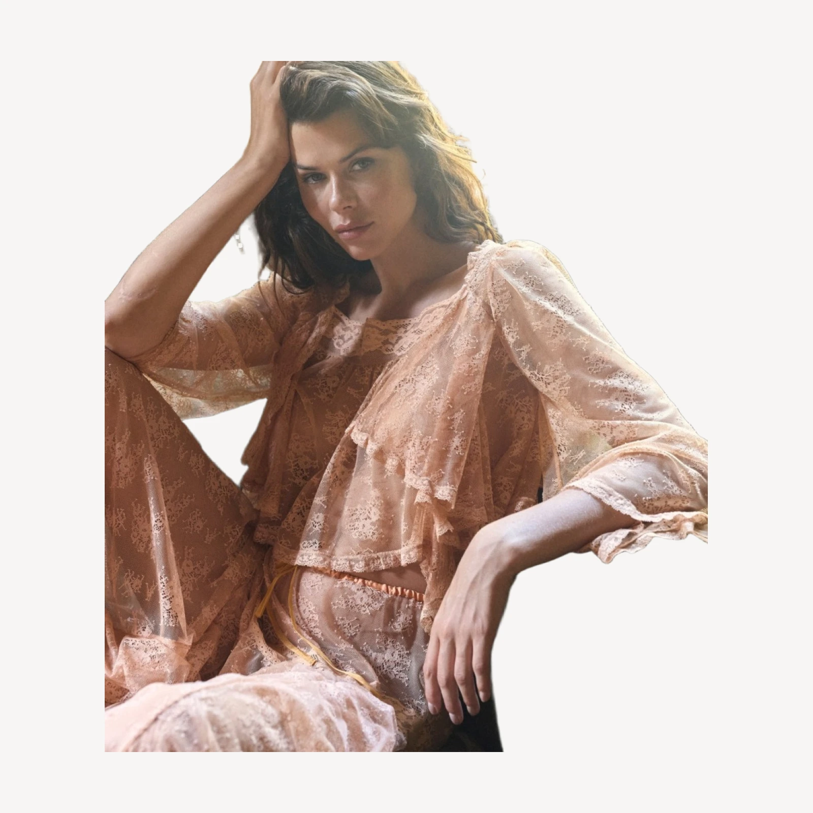 ZELIE TOP -- TOASTED ALMOND