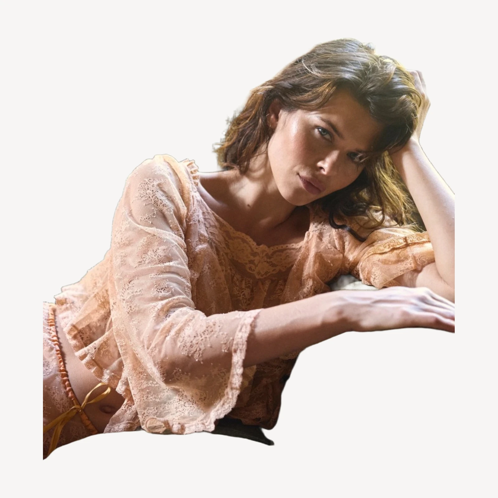 ZELIE TOP -- TOASTED ALMOND