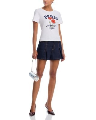 Cinq a Sept Paris Poppies Shrunken Tee