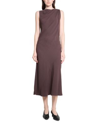Theory Shoulder Twist Sleeveless Midi Dress