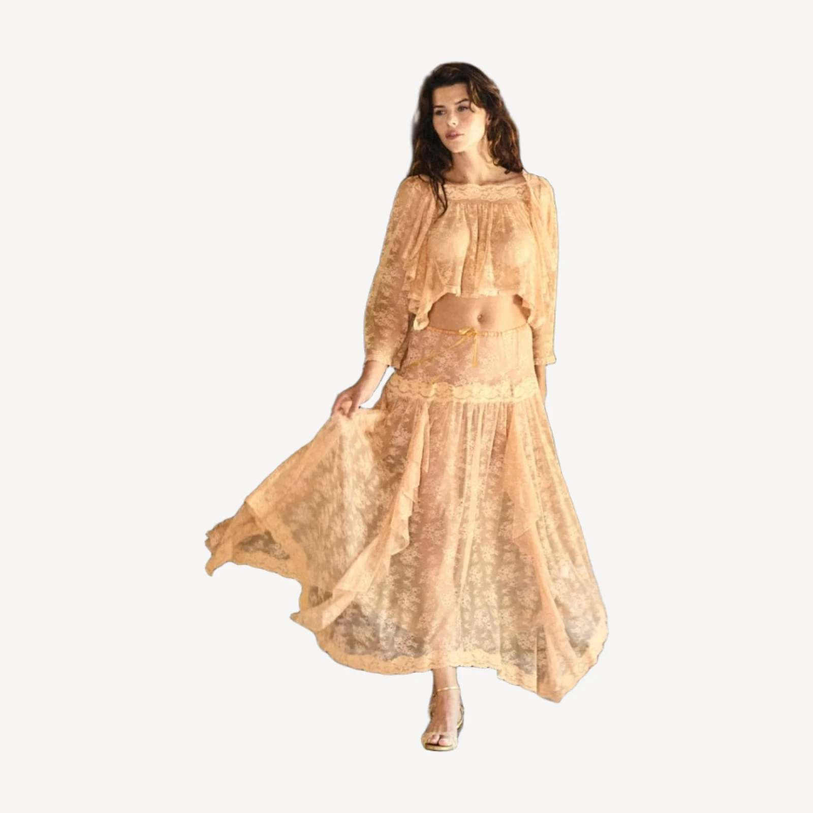 NOELLIE SKIRT -- TOASTED ALMOND
