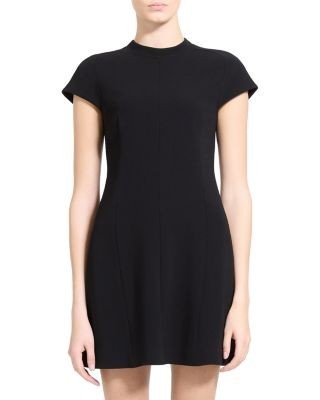 Theory High Neck Raglan Sleeve Mini Dress