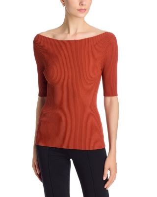 Theory Boat Neck Rib Knit Sweater