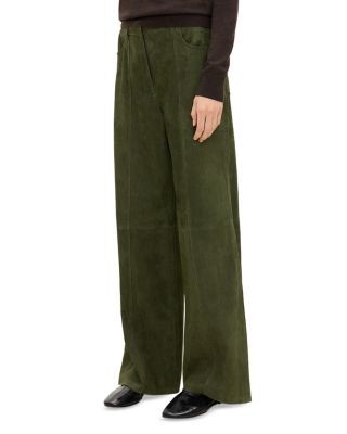 Theory High Rise Suede Wide Leg Jeans