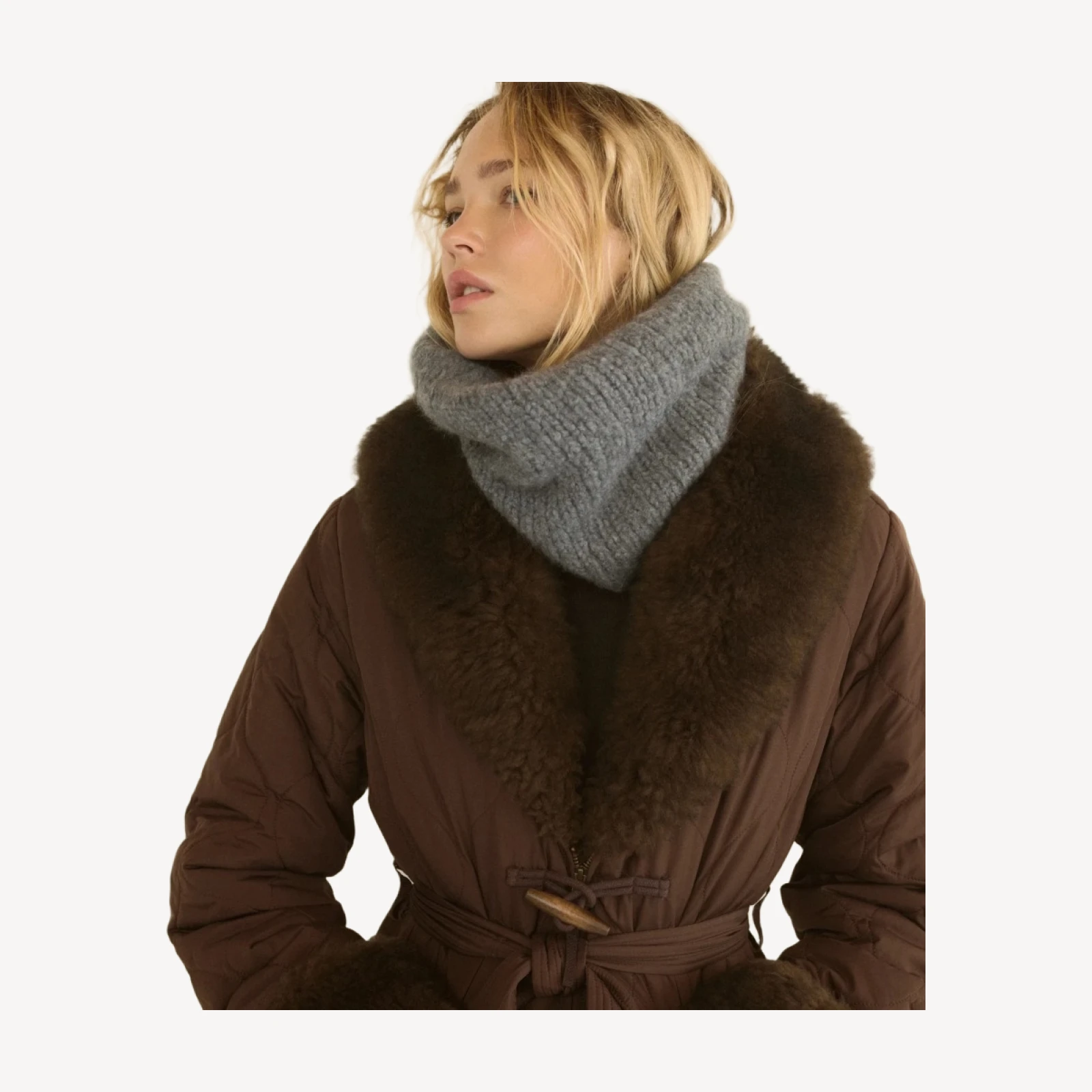 KHIONE SCARF -- GRAY WOLF