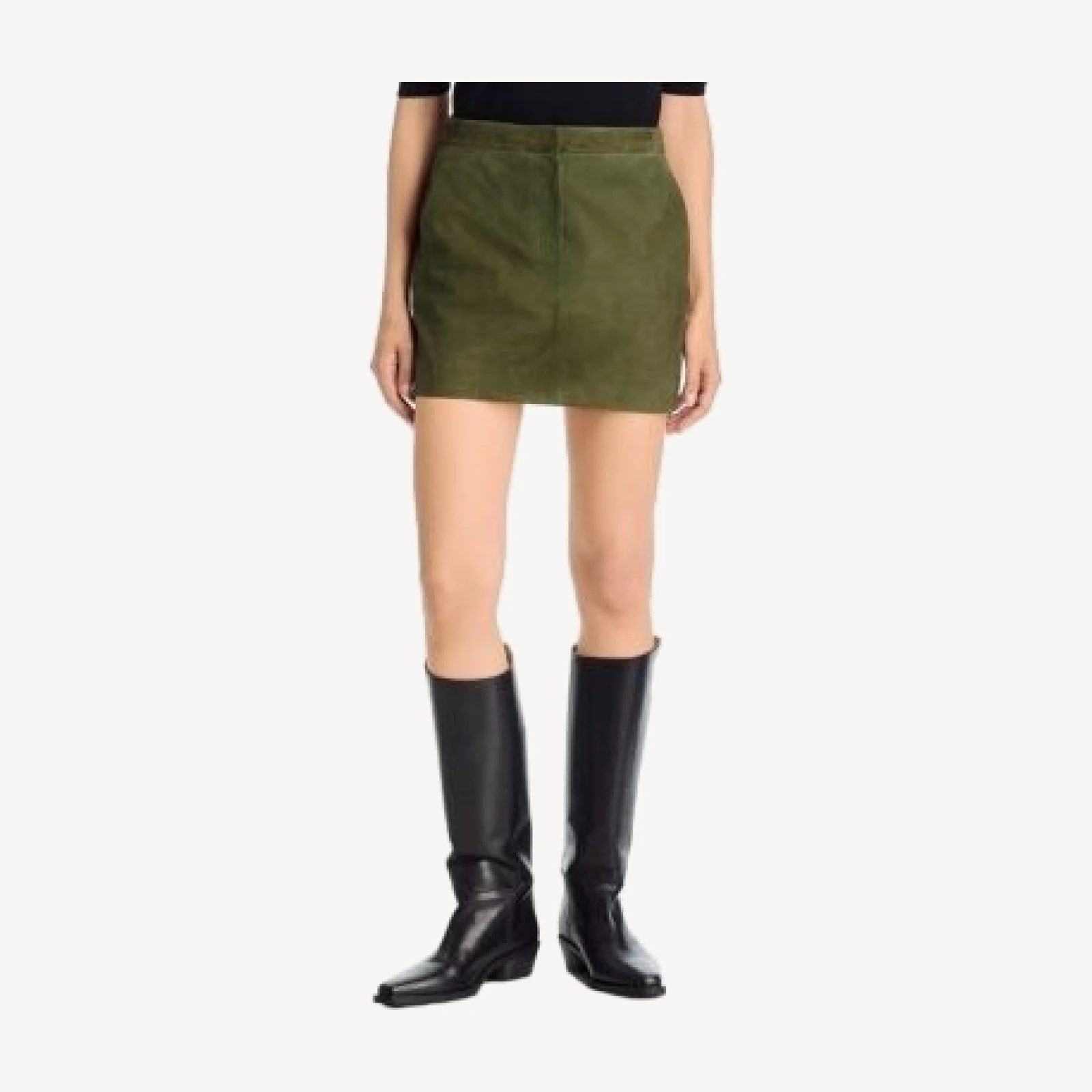 Theory Mini Leather Trouser Skirt