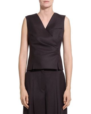 Theory Sleek Wool Wrap Vest