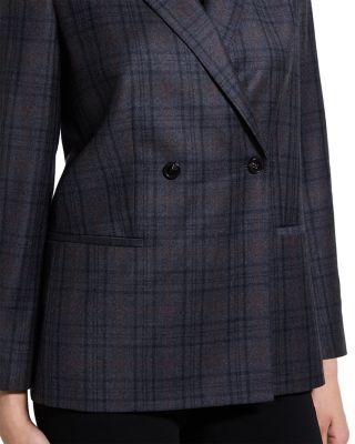 Theory Double Breasted Wool Blazer