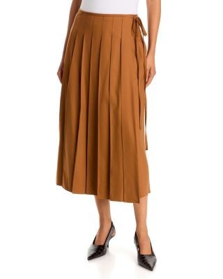 Theory Pleated Panel Wrap Skirt