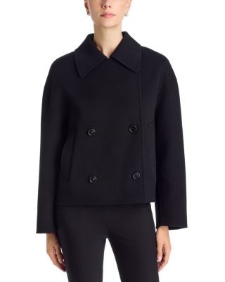 Theory Wool Blend Double Breasted Coat