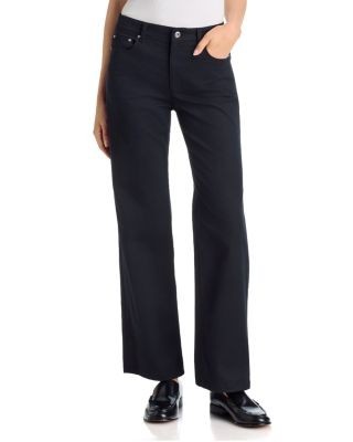 Theory High Rise Brushed Slim Straight Jeans