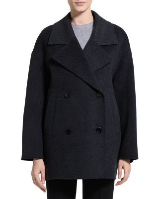 Theory Long Cocoon Peacoat