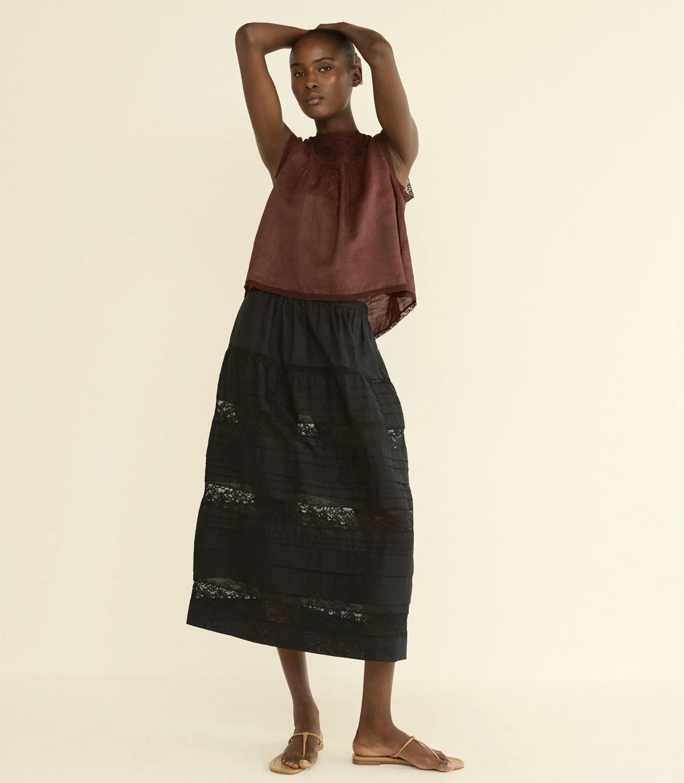 SIDRA SKIRT -- BLACK