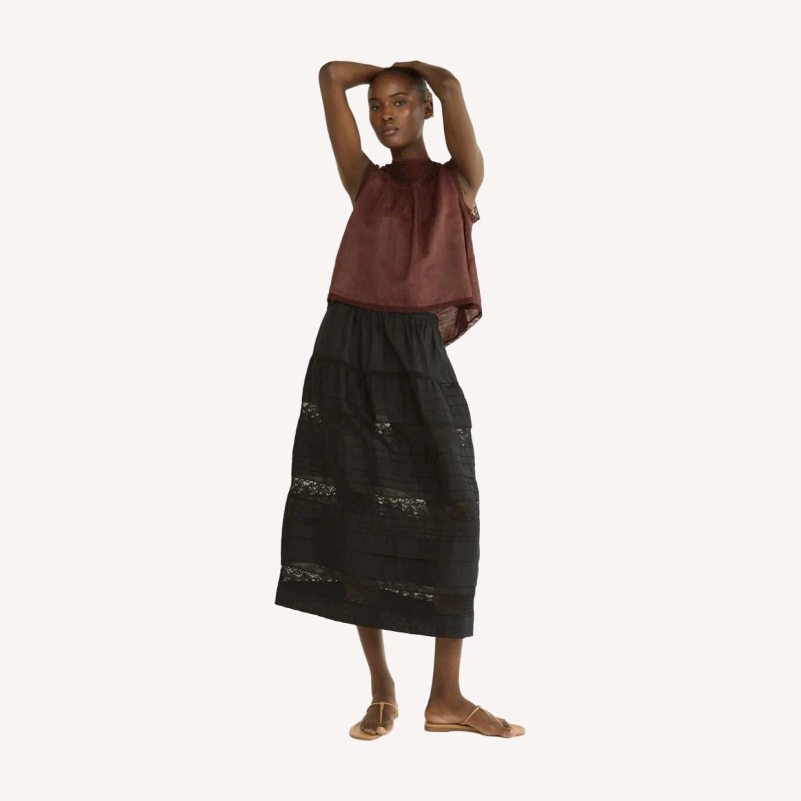 SIDRA SKIRT -- BLACK