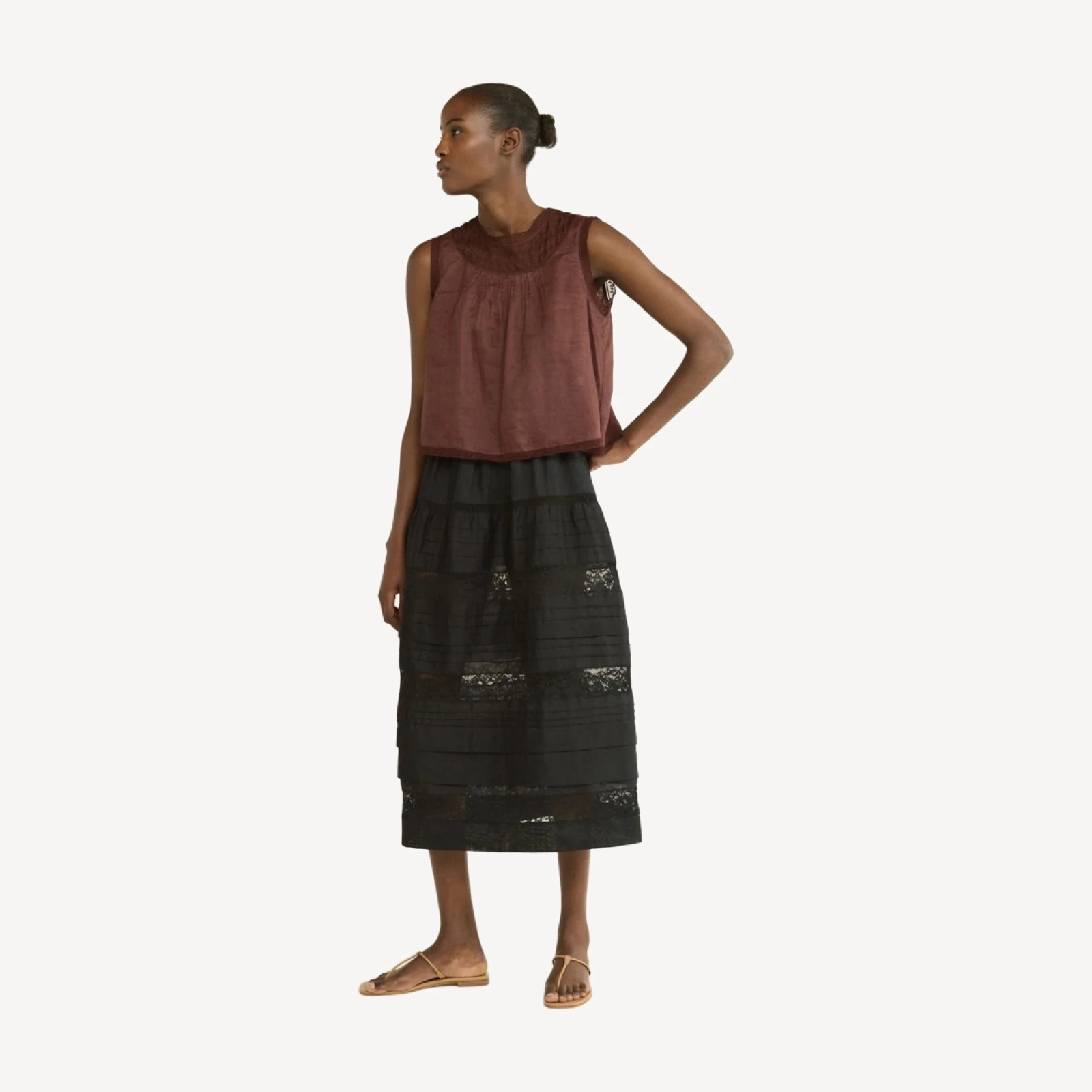 SIDRA SKIRT -- BLACK