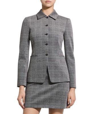 Theory Button Front Cutaway Blazer