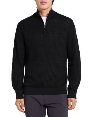 Theory Walton Cotton Quarter Zip Sweater
