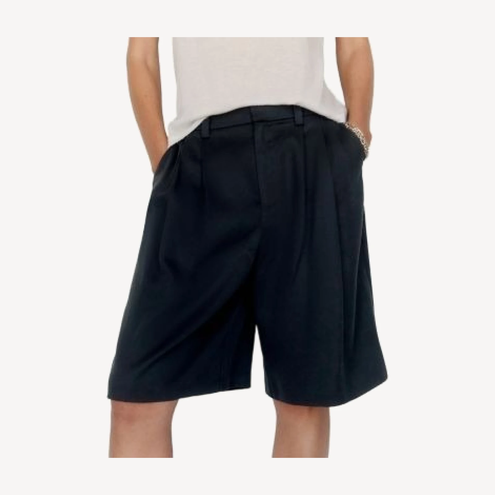 Reformation Drew Pleat Front Shorts