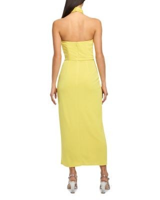 Cinq a Sept Kaily Twist Halter Midi Dress