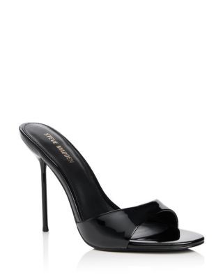Steve Madden Women's Davina Faux Patent Leather High Heel Sandals